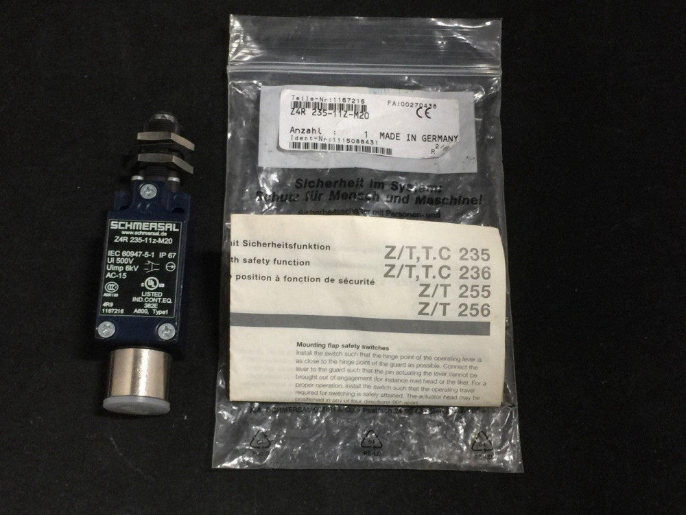 SCHMERSAL Z4R 235-11Z-M20 SAFETY RATED LIMIT SWITCH 6KV