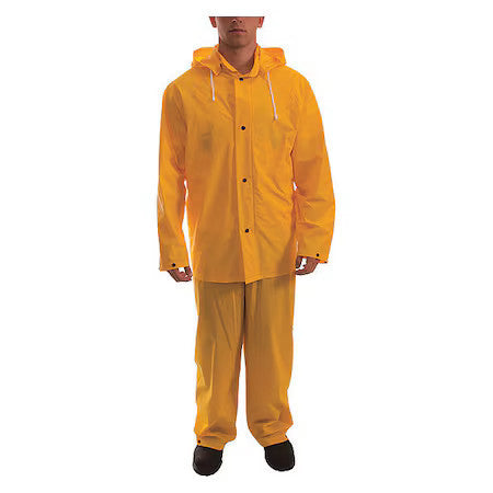 Tingley S61317 3-Piece Rainsuit W/Detachable Hood, Pvc, Bib Overalls, .2Mm