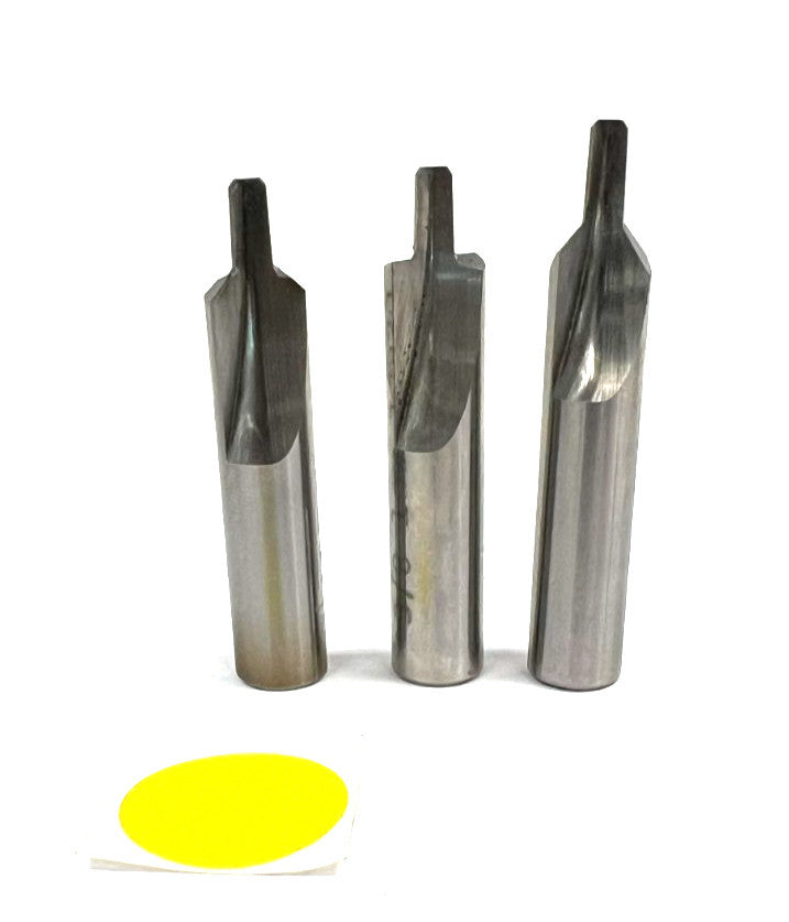 SPOTTING DRILLS 3/8" FLUTE LENGTH 1" OAL 1-15/16" 2" & 2-1/8" & LOT OF 3