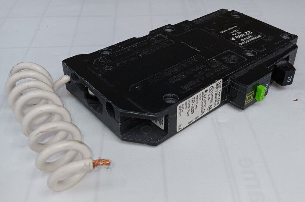 SQUARE D 20 AMP BOLT-ON AFCI CIRCUIT BREAKER 1 POLE 120 VAC QOB120VHAFI