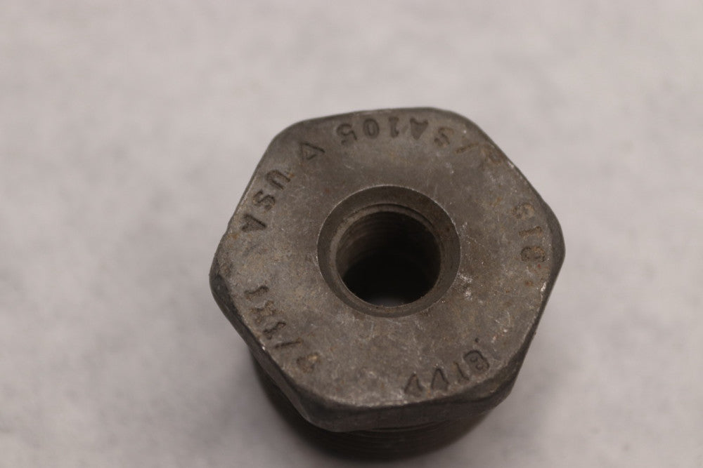 Threaded Hex Reducing Bushing 1" X 1/4" Carbon Steel
