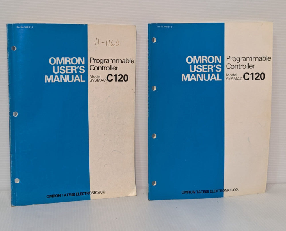 Lot of 2: Omron SYSMAC-C120 Programmable Controller, PC, User's Manuals