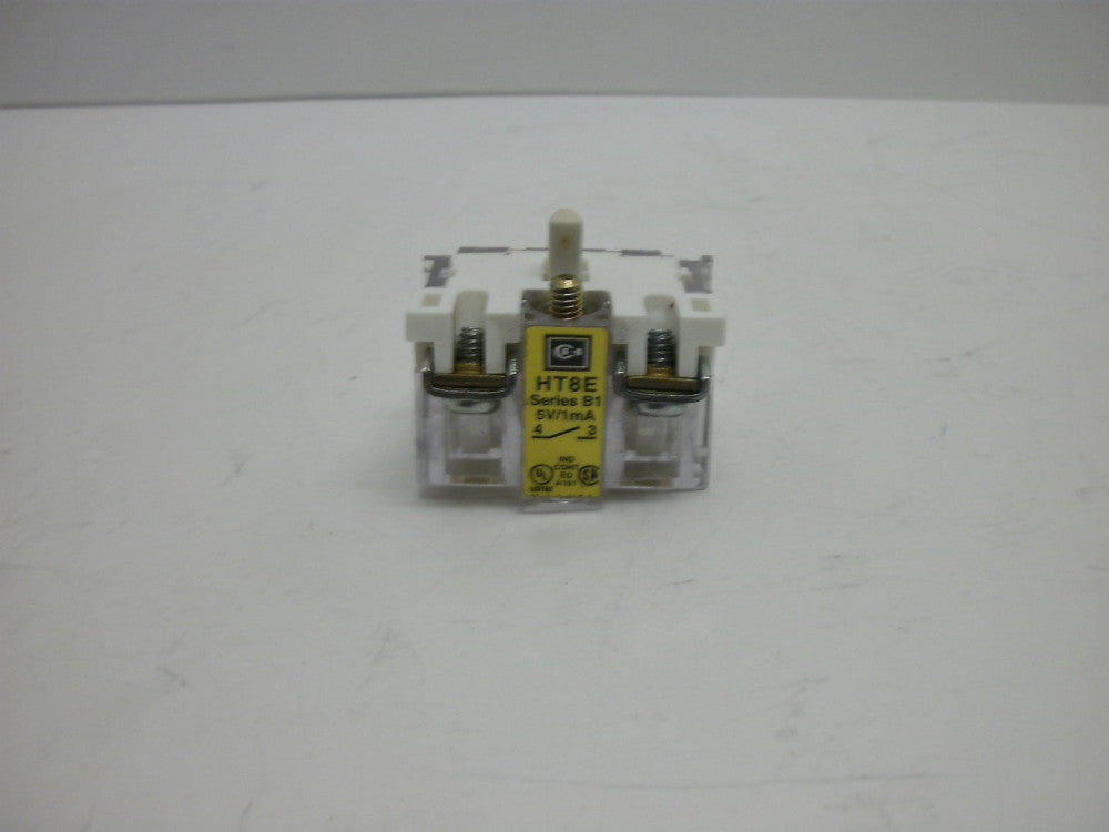 CUTLER HAMMER HT8E SERIES B1 CONTACT BLOCK 1 N.O. W/GOLD PLATED CONTACTS