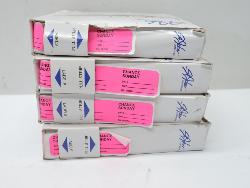 Lot of 4 - PDC Healthcare 59704487 IV Label Wraparound, Permanent Change Sunday