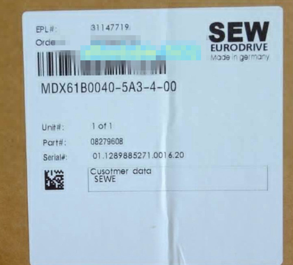 One Brand New MDX61B0040-5A3-4-00 4KW SEW-EURODRIVE INVERTER DRIVE