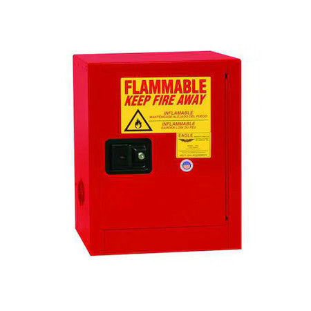 Eagle 1904Xred Hazardous Material Storage Cabinet, 4 Gal, 1 Shelves, Steel, 17