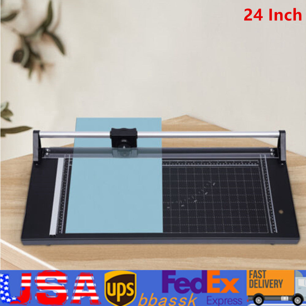 24" Manual Precision Rotary Paper Trimmer Sharp Photo Paper Cutter US STOCK