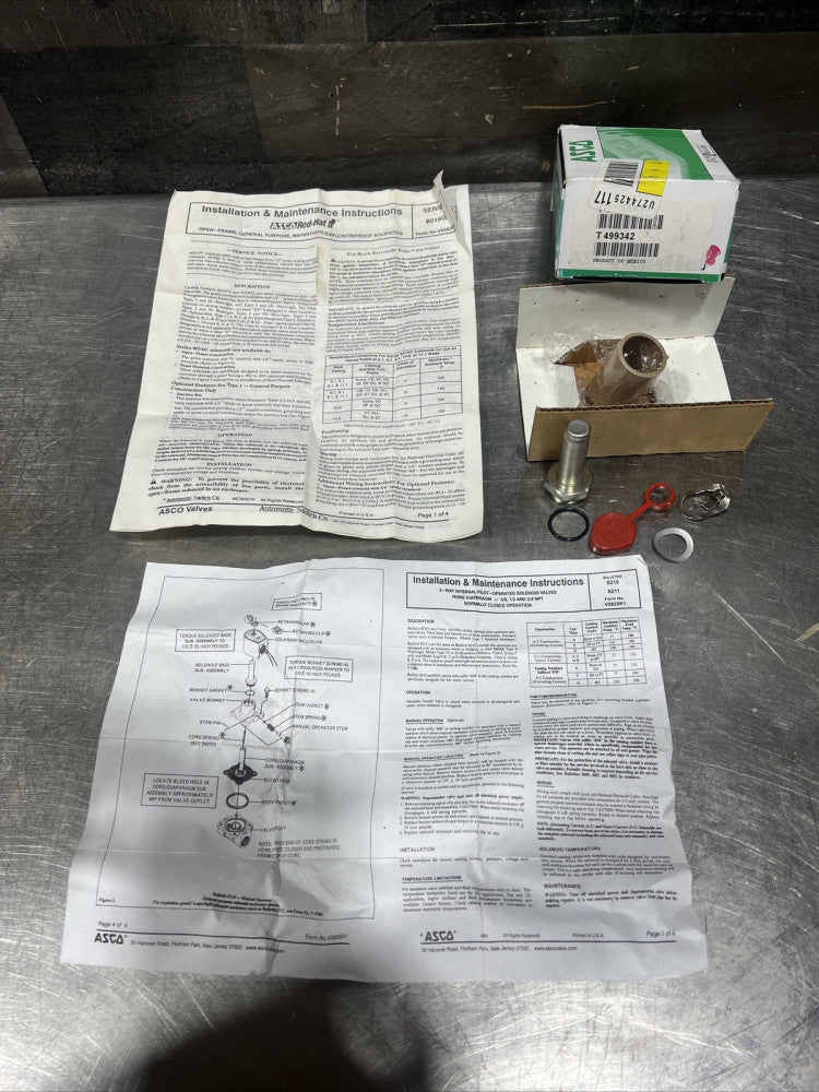 Nos Surplus ASCO 8016G Series RED-HAT Partial REBUILD KIT. Partial Box As Seen