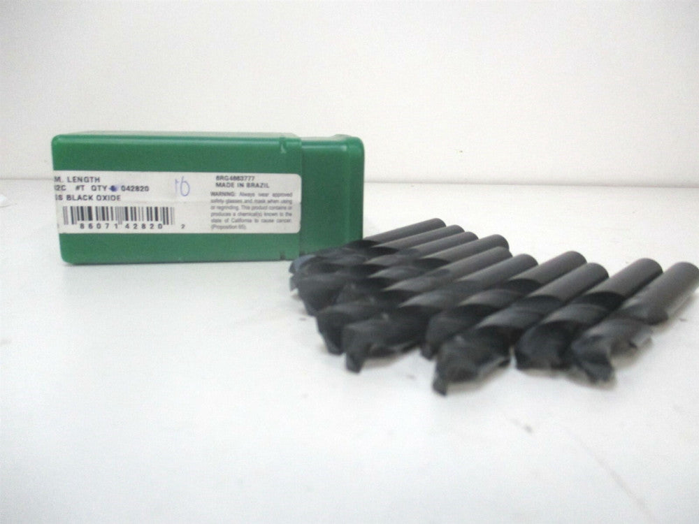 Precision (042820) 0.358 x 1-3/4 x 3-1/16 HSS Screw Machine Drill Bit - Qty 10