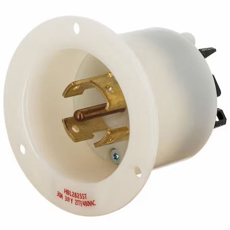 Hubbell Wiring Device-Kellems Hbl2825st Locking Receptacle, 30 A, 277/480V Ac,