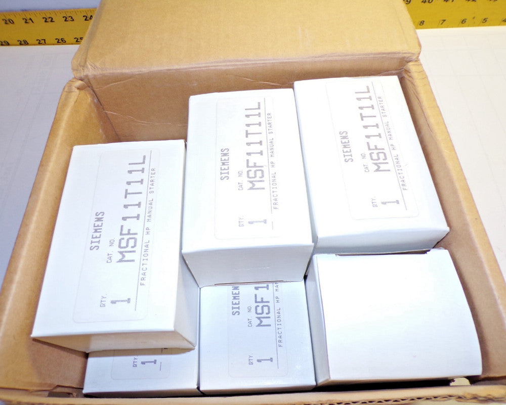 8) New Siemens Fractional HP Manual Starter W/ Pilot Light MSF11T11L Lot Of 8