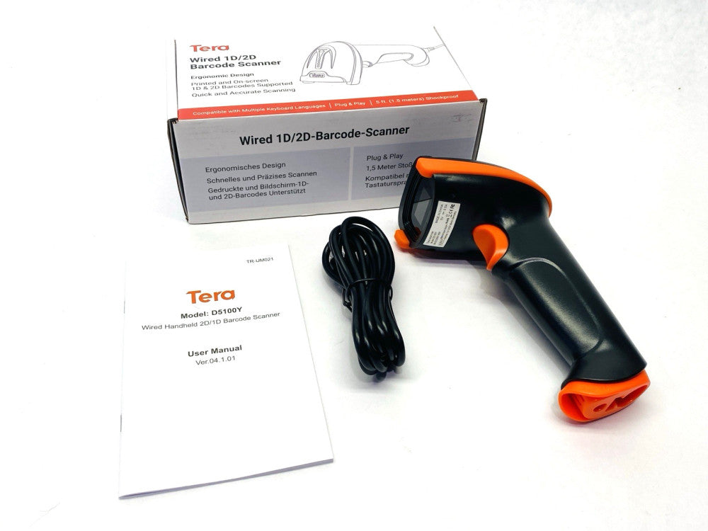 Tera Tera-D5100Y-US04 D5100 2D Wireless Barcode Scanner