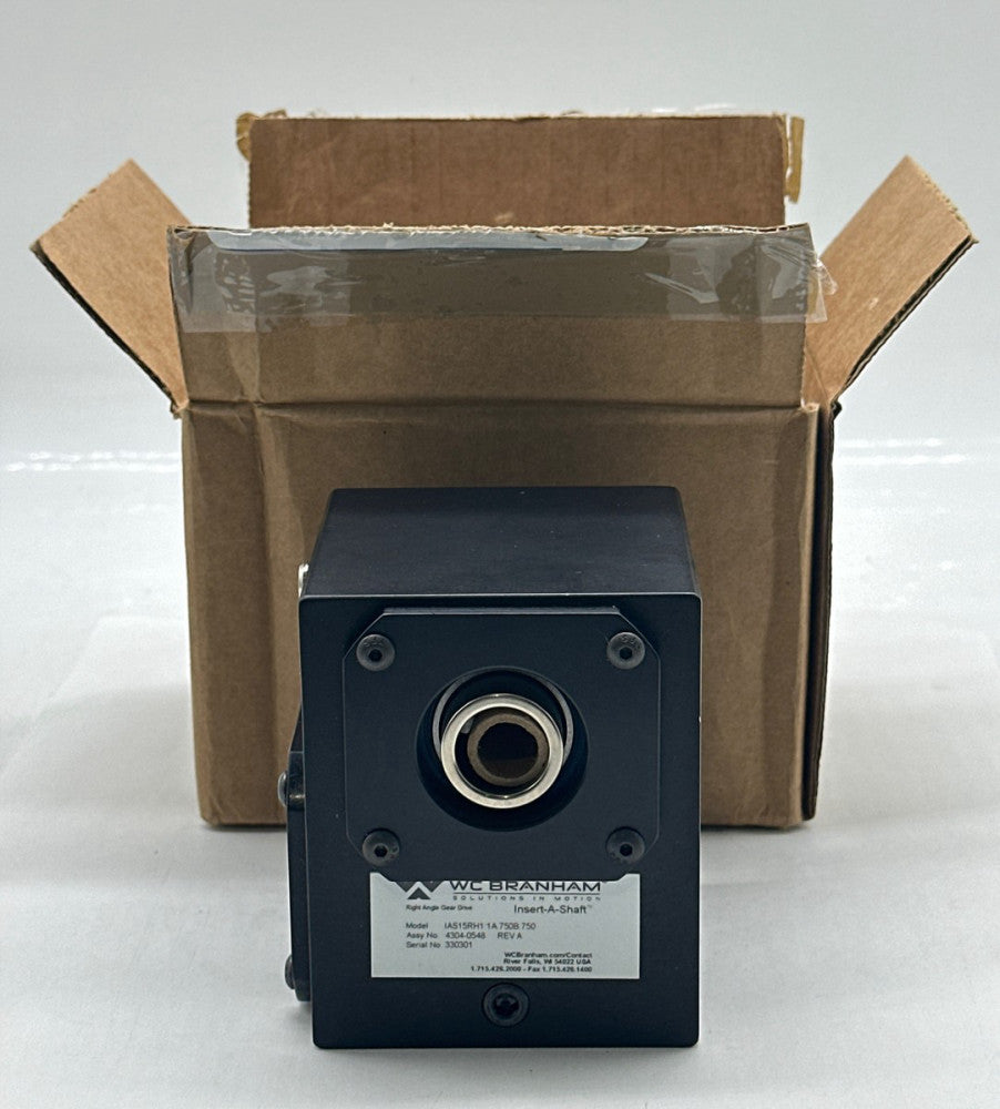 WC Branham 4304-0548 Insert-A-Shaft™ Right Angle Gear Box Ratio 1:1