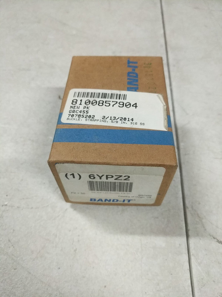 Ear-Lokt Buckle Band-it 6YPZ2 316 Stainless Steel 5/8 Width - PK 50