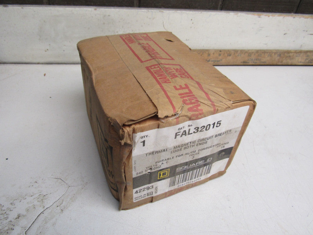 SQUARE D CIRCUIT BREAKER FAL32015 15AMP 240VOLT 3POLE NEW IN BOX FACTORY SEALED