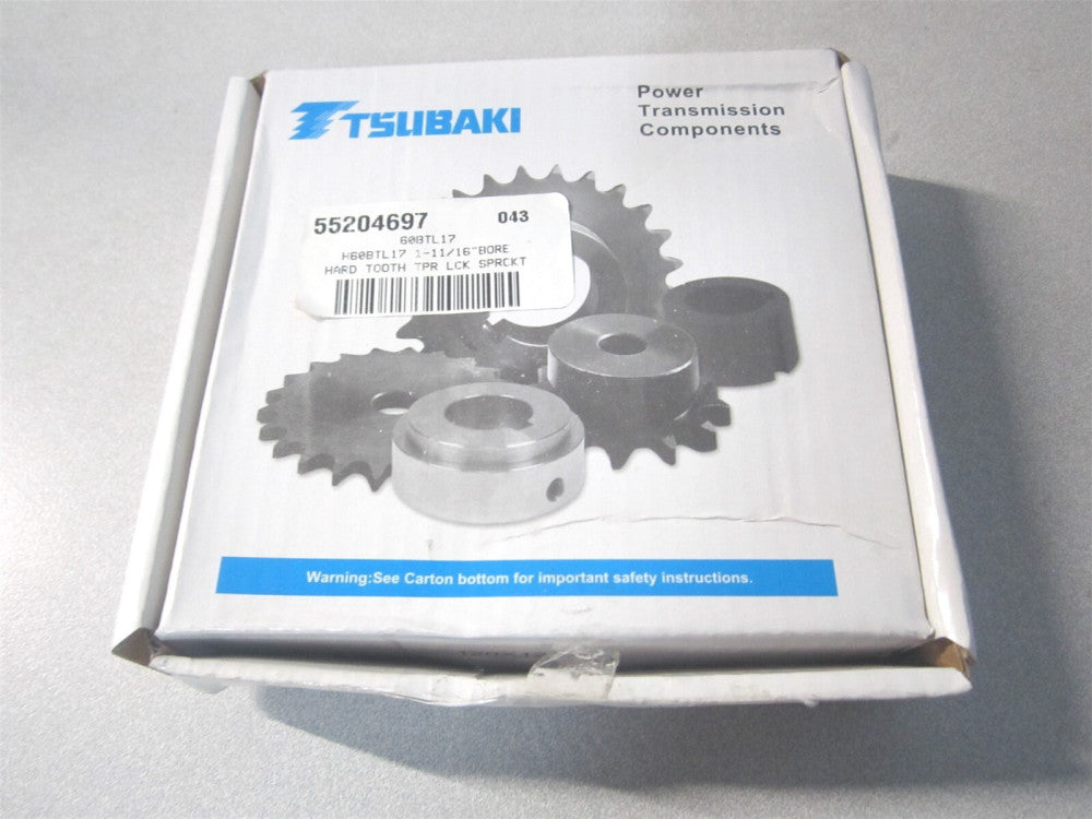 U.S. Tsubaki (60BTL17) 3/4" x 1-11/16" x 4.46" 17 Tooth Taper Lock Sprocket