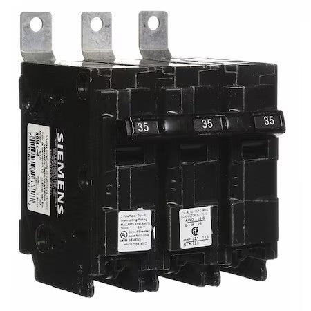 Siemens B335 Miniature Circuit Breaker, Bl Series, 35A, 3 Pole, 240V Ac, 10Ka