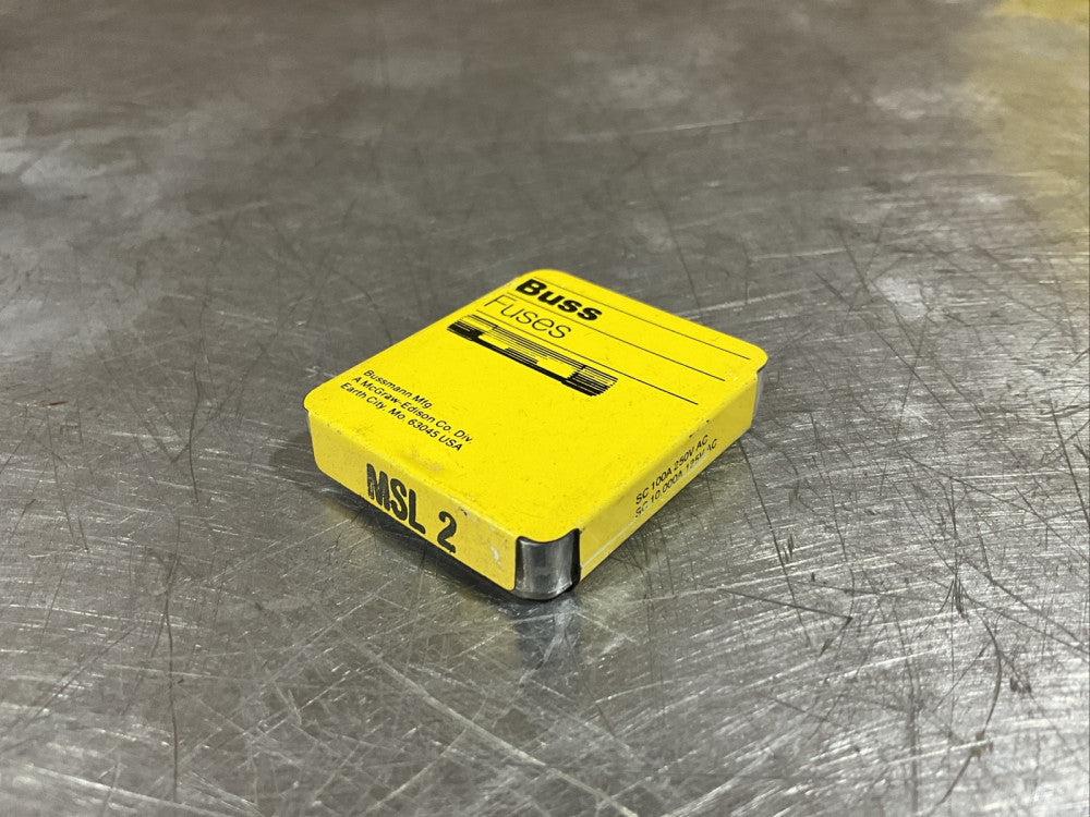 PACK OF 1 Buss Fuse MSL 2 FUSES Nos Surplus