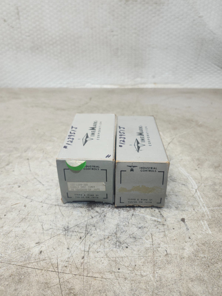 NEW IN BOX LOT OF 2 TIME MARK 8 PIN INTERVAL TIMER 332-120V-300S