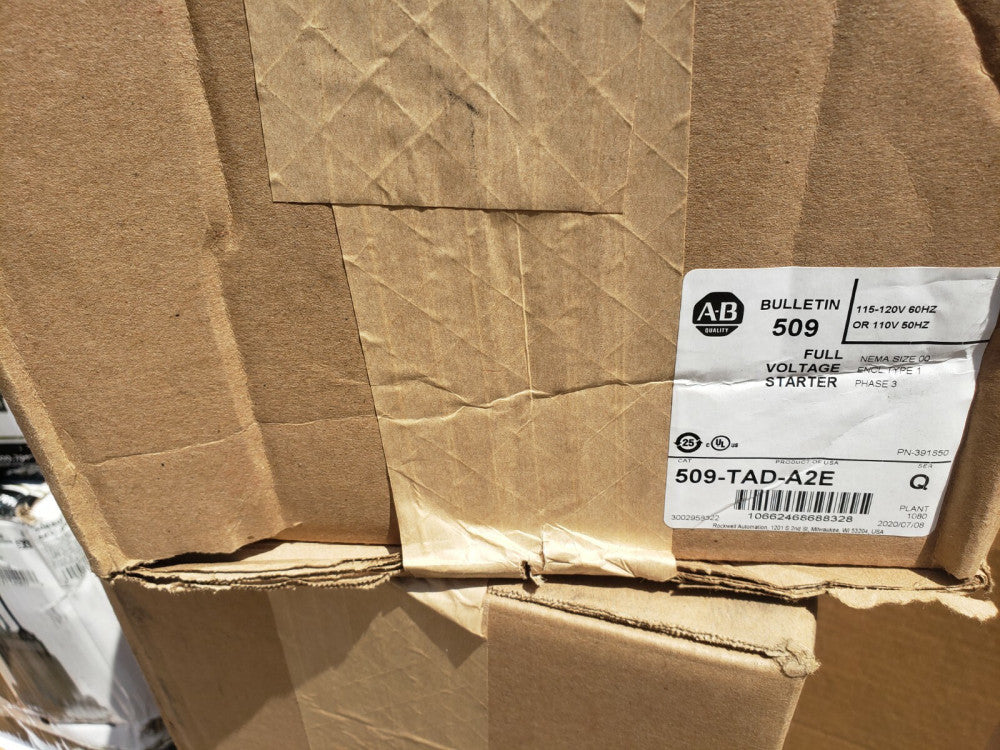 Allen-Bradley 509-TAD-A2E FULL VOLTAGE STARTER 115-120V OR 110 50HZ