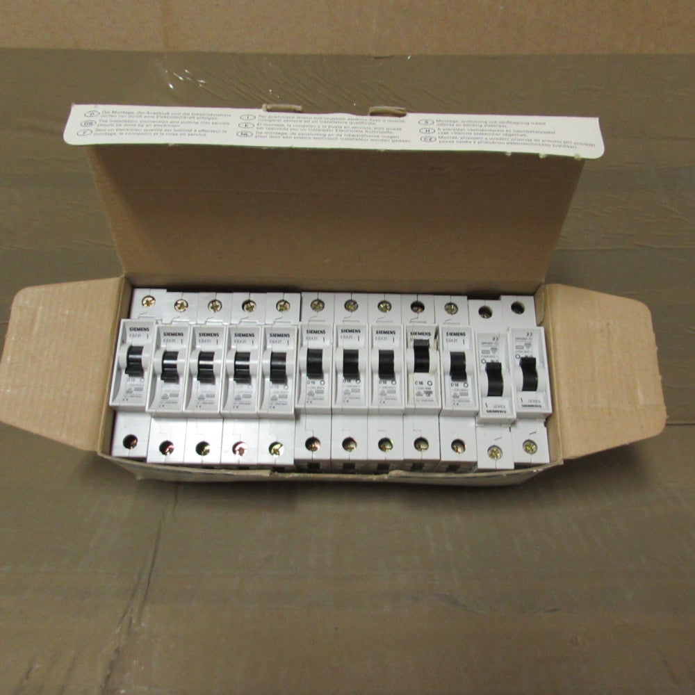 1LOT -12QTY SIEMENS 5SX2 116-8, 16A MINIATURE CIRCUIT BREAKER, 400V/2P, NIB! MO!
