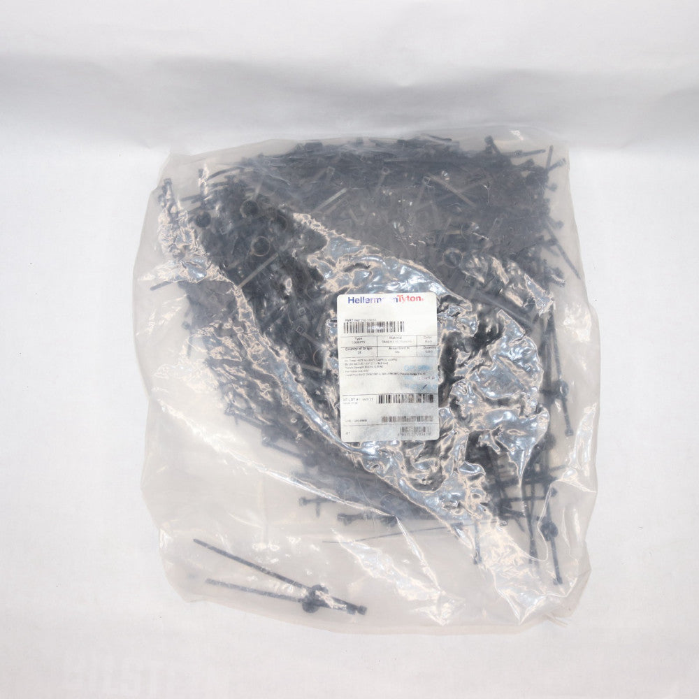 (500-Pk) HellermannTyton Cable Tie Fir Tree Mount PA66HS Black
