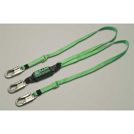 Honeywell Miller 8878T-Z7/6Ftgn Shock Absorbing Lanyard, 6 Ft., Green