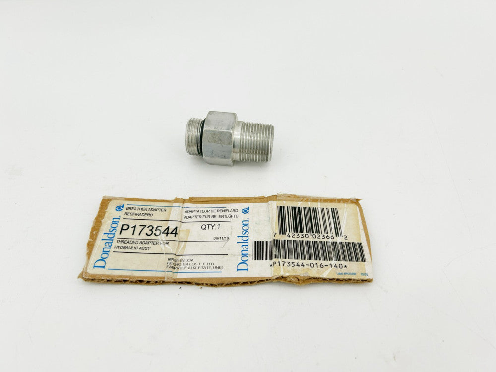 New Donaldson P173544 Hydraulic Adapter, 2.24" Height, 0.87" ID, 1.26" OD