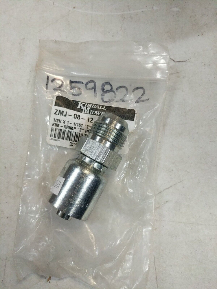 KIMBALL MIDWEST ZMJ-08-1/2H X 1-1/16T KIM KRIMP HYDRAULIC FITTING