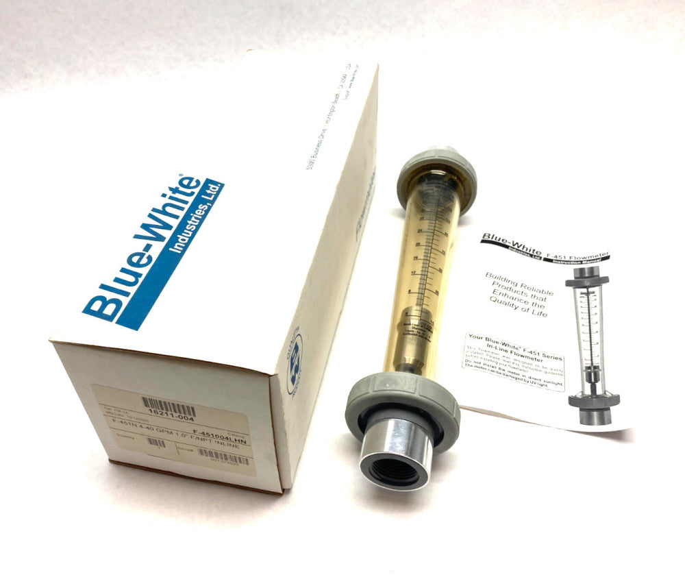 Blue-White F-451004LHN Flowmeter 4-40 GPM 1.0″ F/NPT INLINE
