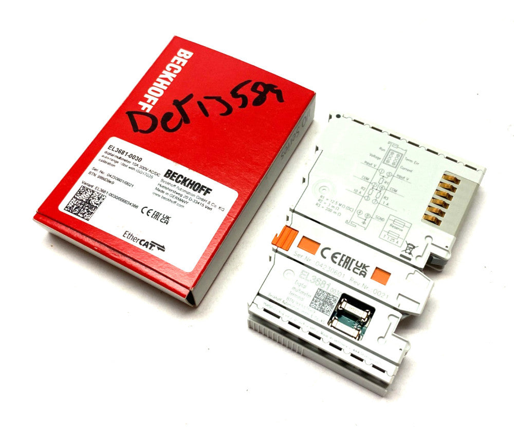 Beckhoff EL3681-0030 EtherCAT 1-Channel Analog Input Terminal, Multimeter 19-Bit