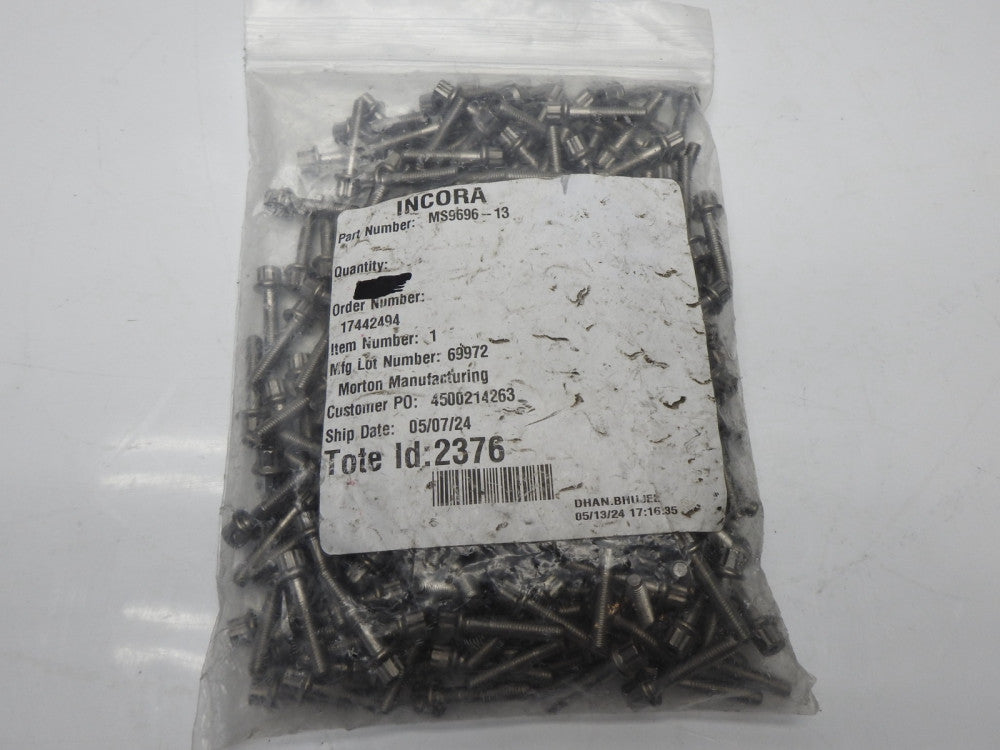 270/pk-MS9696-13 Bolt Military Standard 5/16" Thread: 10-32 Thread Length 11/16"