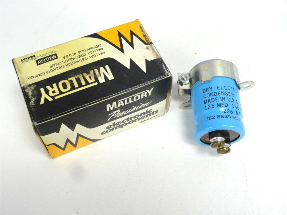 MALLORY Dry Electrolytic Condenser 226H1 - 125 MFD / 150 VDC * (NEW in BOX)
