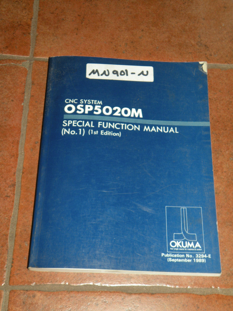 Okuma 3294-E Special Functions Manual No 1 1st Edition OSP 5020M