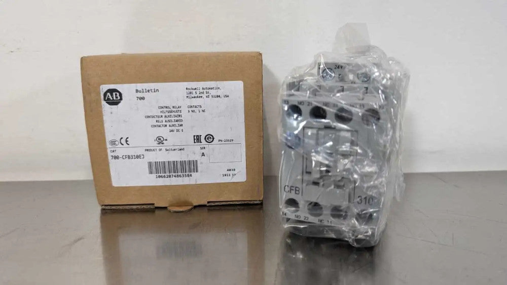 Allen-Bradley 700-CFB310EJ Control Relay PN-23529 Ser A 3NO 1NC 24VDC Coil