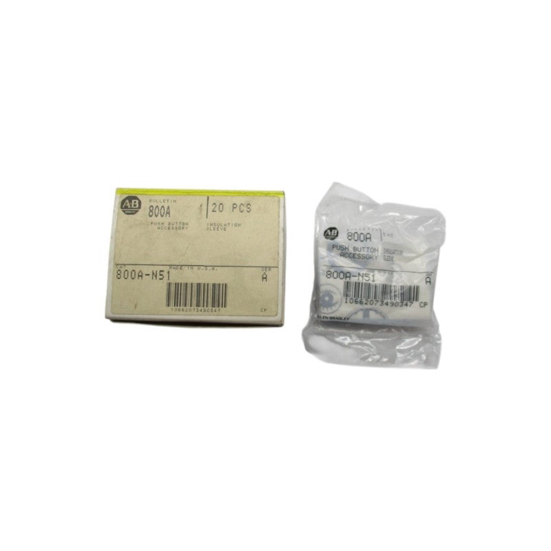 ALLEN BRADLEY 800A-N51 SER. A (PKG OF 20) (BK/YL) NSMP