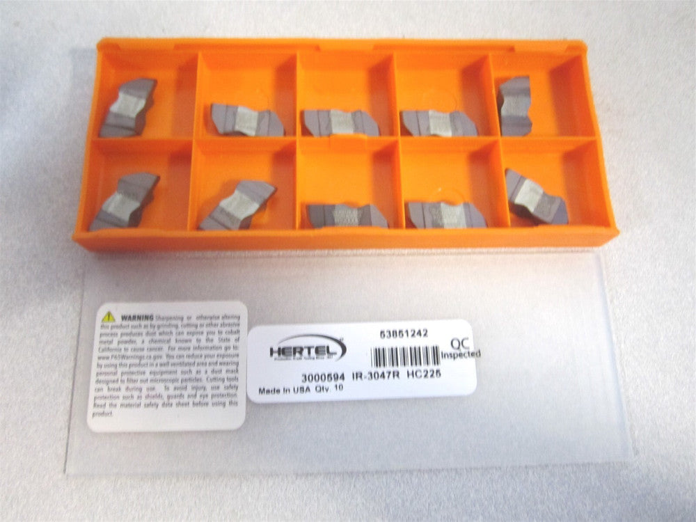 (53851242) 2.39mm x 4.57mm Carbide TiAlN Finish RH Grooving Insert - Pack of 10