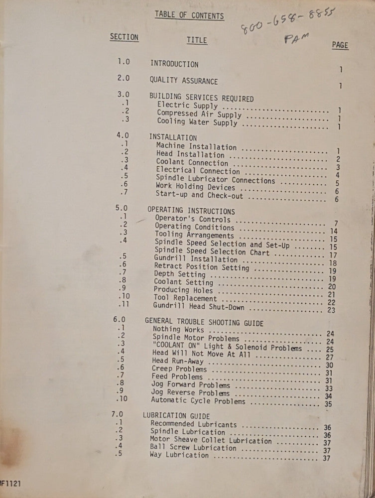 Eldorado 63010 28A1X Tool Lifter Installation, Operating & Troubleshooting Guide