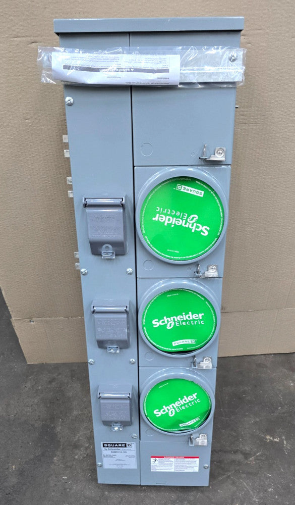 New Square D EZMR113-125 EZ Meter Pak 800A Max 125A Per Meter 120/240V 5 Jaw 1Ø