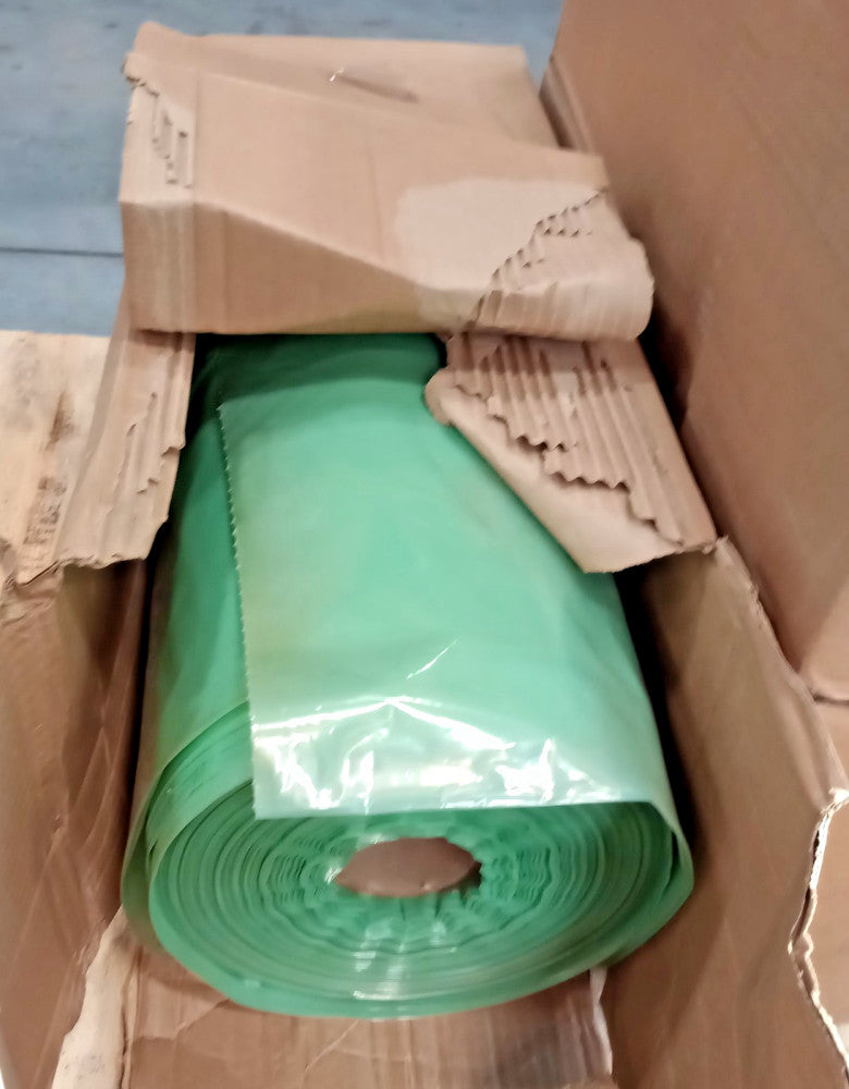 Zerust 075-M-00120 Green Gusset Poly Bags 25 x 23 x 40 inch x 3mil (Roll of 150)