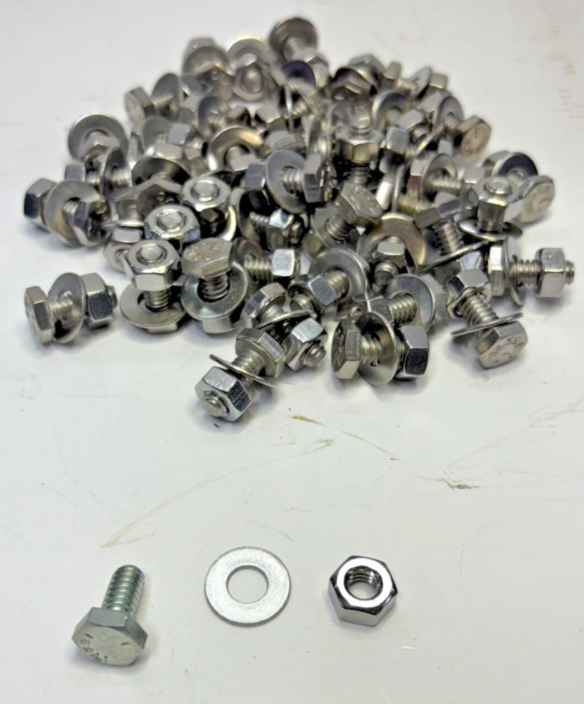 HEX HEAD CAP SCREW WITH HEX NUT SIZE 1/4IN-20X 3/4IN 47 SETS ASTM F593