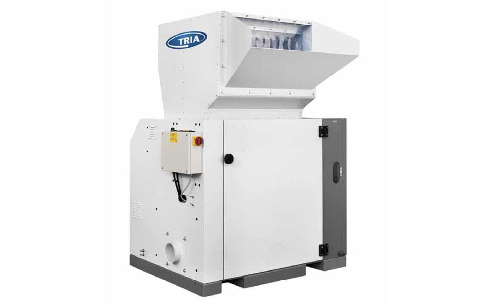 TRIA GRANULATOR GRINDER 42 20 JM-SL Scraps Plastics Elastomers w Glass Fiber 3KW