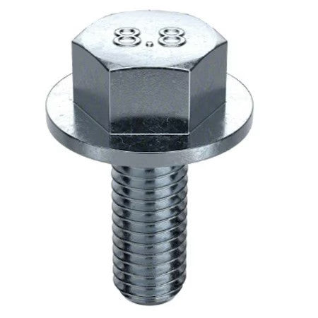 Zoro Select M01258.060.0016 Class 8.8, M6-1.00 Flange Bolt, Zinc Plated Steel,