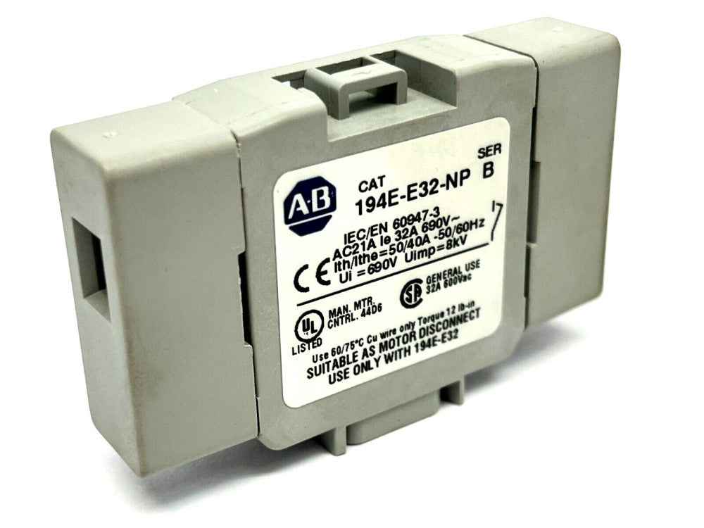 Allen Bradley 194E-E32-NP Ser B Auxiliary Contact Block