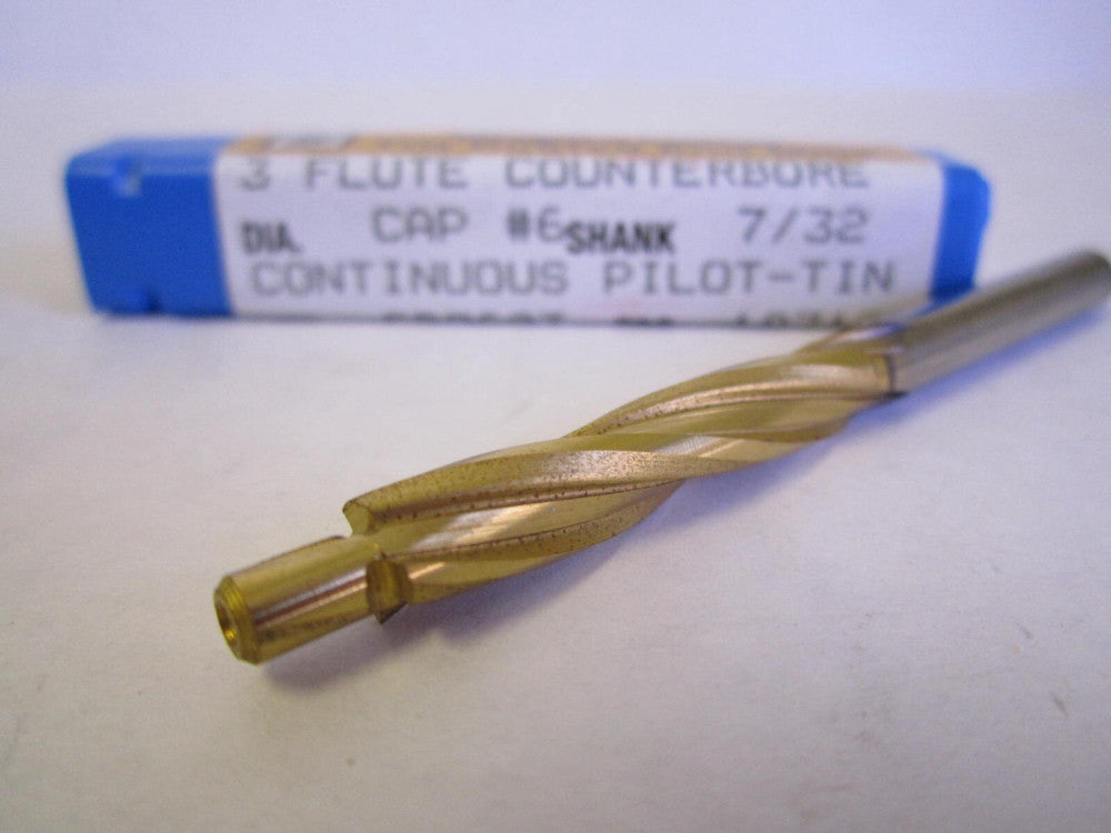 Niagara 18712 TiN Coated HSS Continuous Pilot Counterbore for #6 Cap Screws New