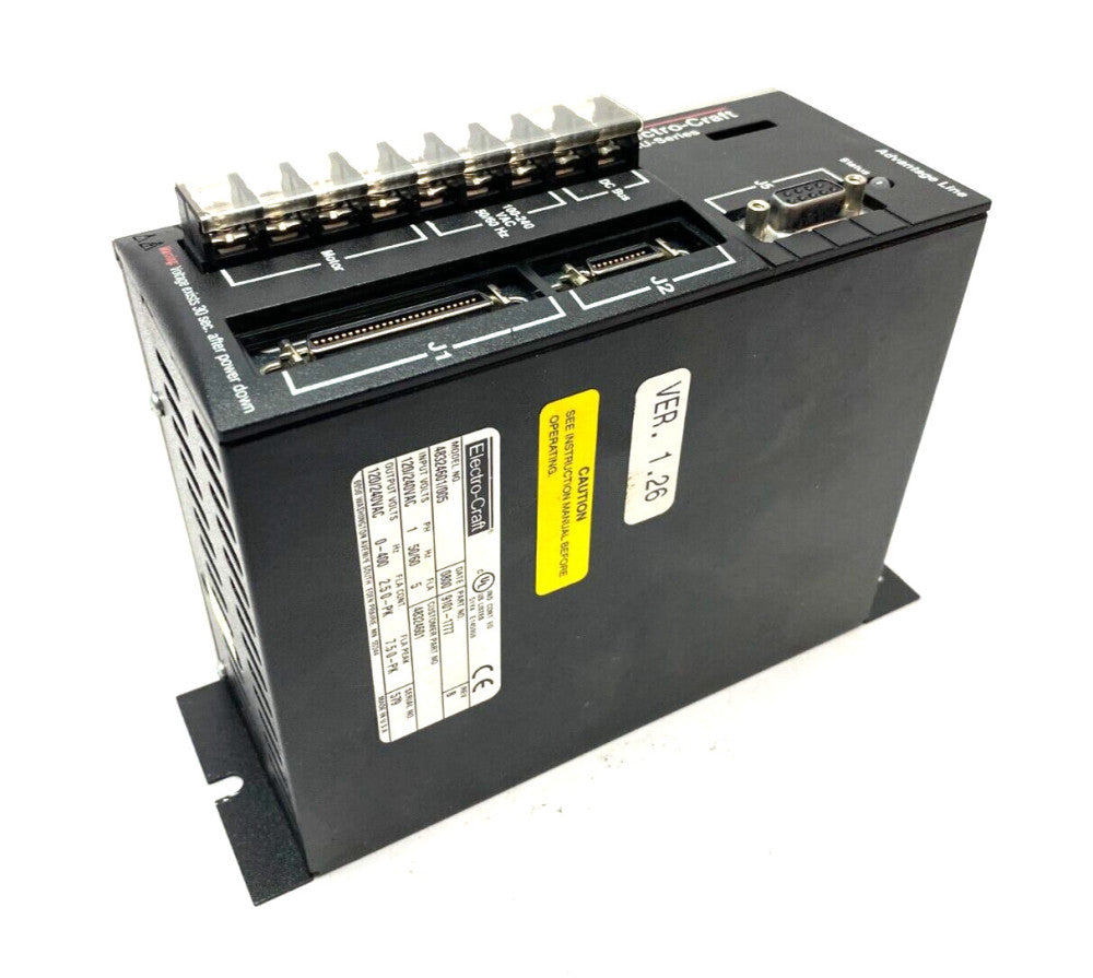 Electro-Craft 48324601/005 BRU Ser Advantage Line Servo Drive 1-Phase 9101-1777