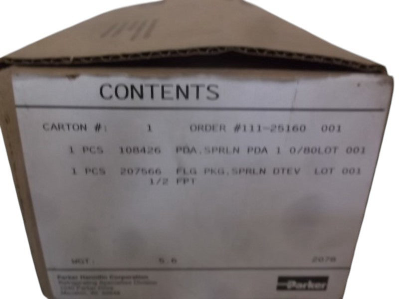 PARKER 111-25160 REFRIGERATING VALVE NSMP