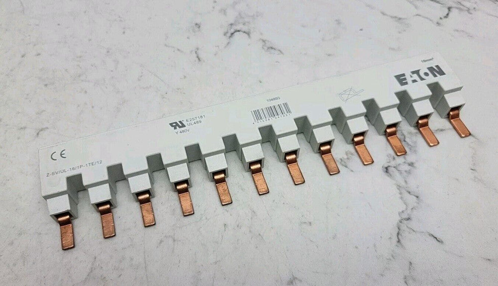 Eaton Cutler Hammer Z-SV/UL-16/1P-1TE/12 Busbar 1-Pole 12 Terminals