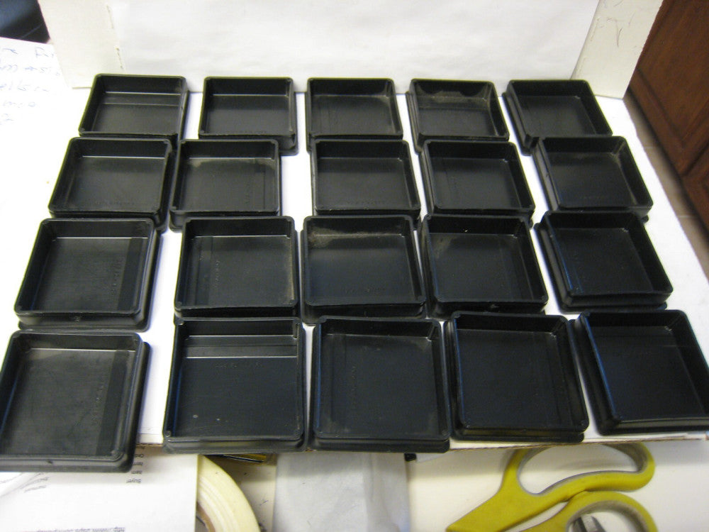 20PC 2-1/4" x 2-1/4" Square Tube 16 Ga. End Plug Tubing Cap Plug USA Black