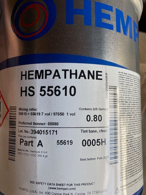 Hempel HS 55610 Hempathane PART A Polyurethane Topcoat Direct To Metal 0.80 Gal